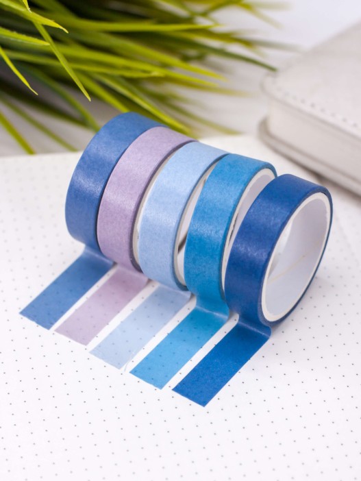 Набор клейкой ленты &quot;Intensive tone&quot;, dark green - purple, mix 