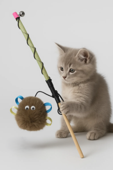 Махалка для кошек на пружине "Норковый зверек", 50 см