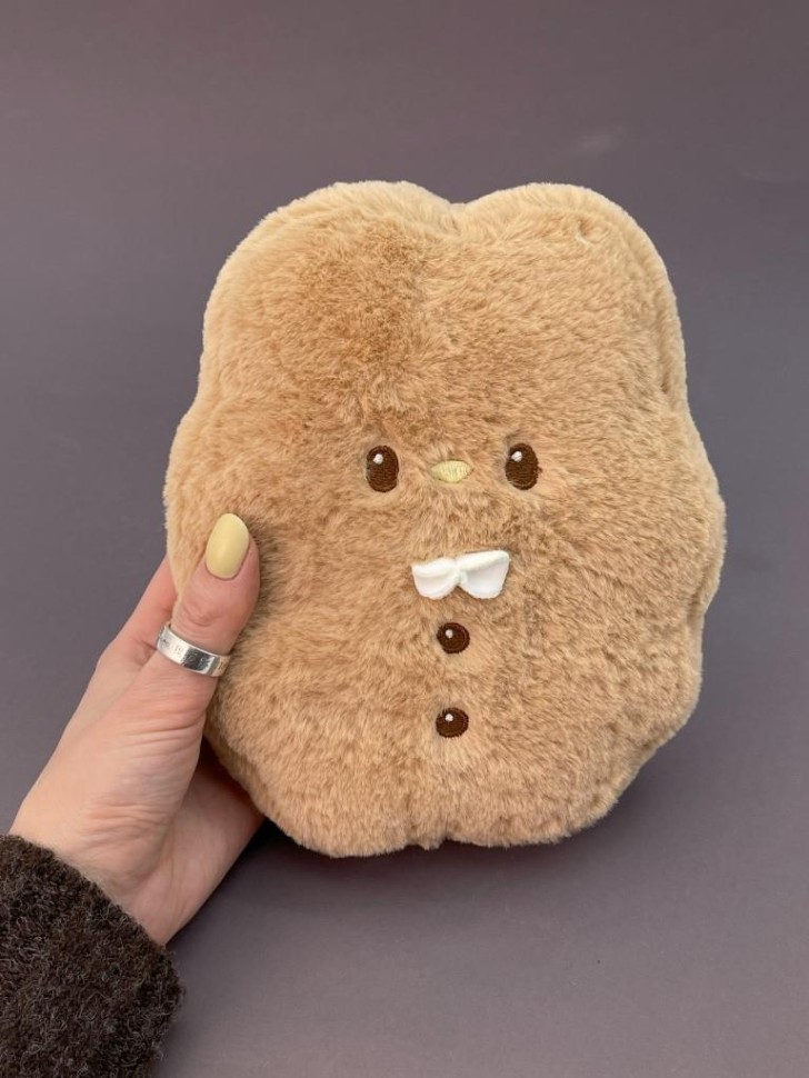 Мягкая игрушка (3+) "Кролик-печенье", коричневая, 20 см