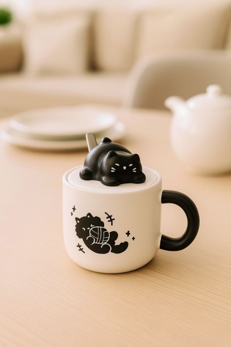 Кружка «Playful cat on the back», mix (380 ml) 