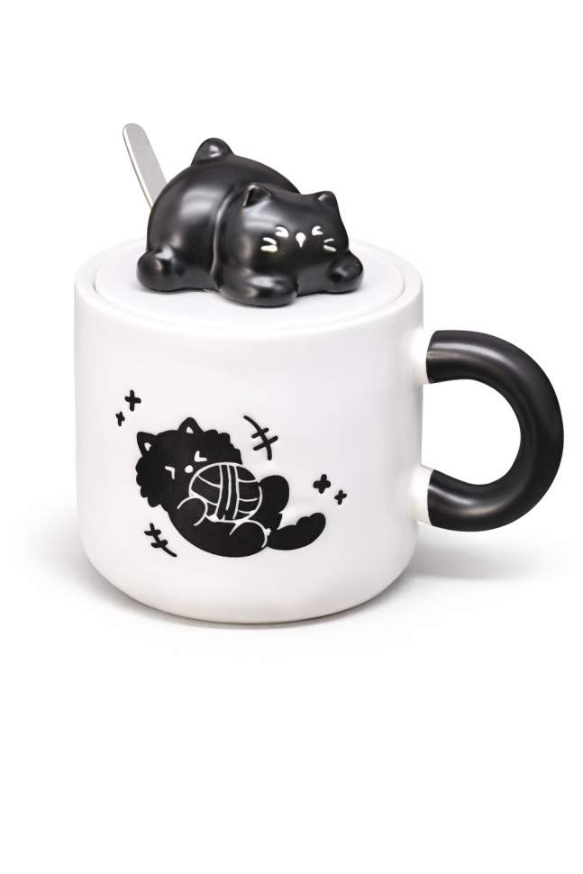 Кружка "Игривый кот", микс (380 мл)