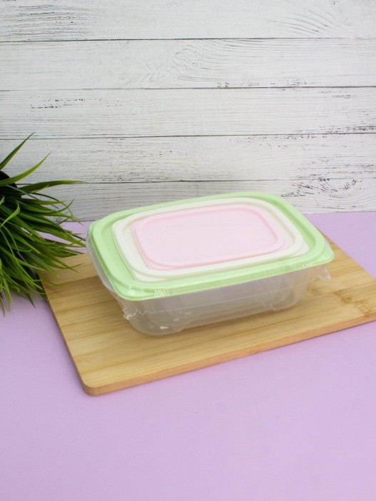 Набор контейнеров 3 шт. «Color life» (1.1 л, 0.55 л, 0.26 л) 