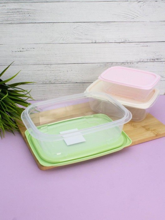 Набор контейнеров 3 шт. «Color life» (1.1 л, 0.55 л, 0.26 л) 