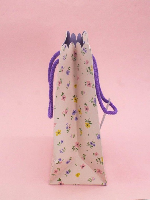 Пакет подарочный «Craft flowers», pink (18*23*10) 