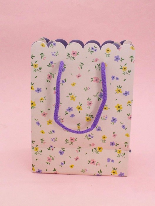 Пакет подарочный «Craft flowers», pink (18*23*10) 