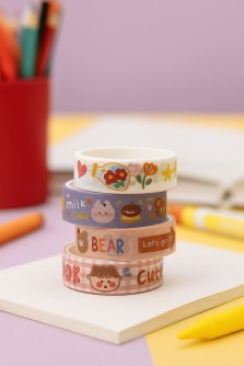 Набор декоративного скотча "Cute cartoon Nice", yellow