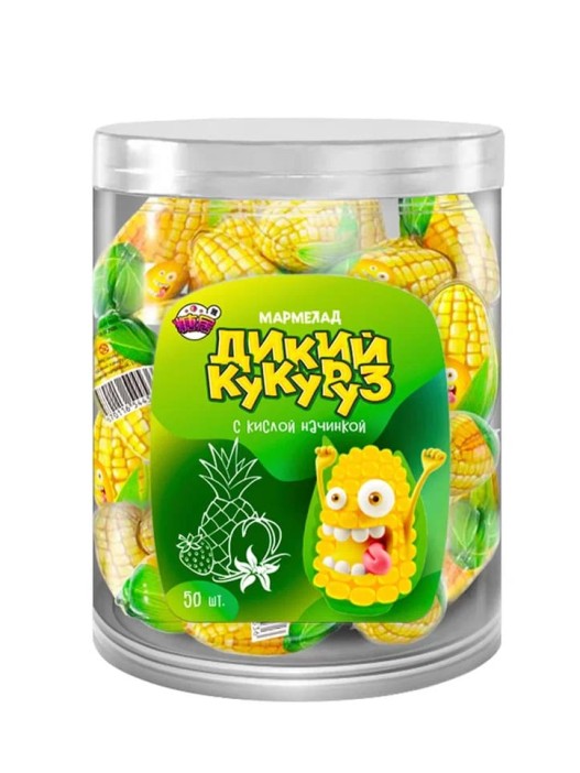 Мармелад «Дикий кукуруз» с жидкой начинкой, 50 шт 