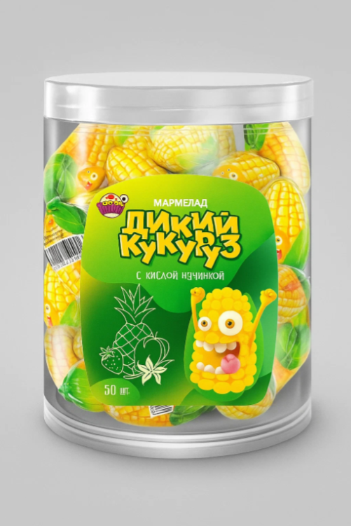 Набор мармелад «Дикий кукуруз» с жидкой начинкой, 50 шт