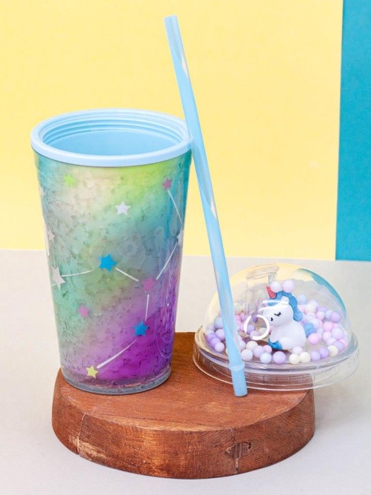 Тамблер iLikeGift &quot;Unicorn star&quot;, blue (450 ml) 