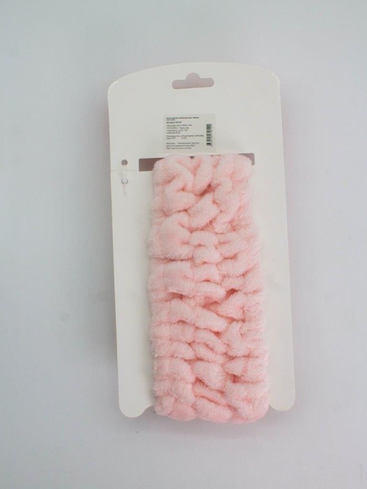 Косметическая повязка для волос "Нежный бантик", розовая 