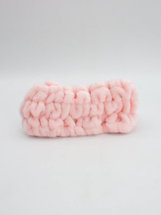 Косметическая повязка для волос "Нежный бантик", розовая 