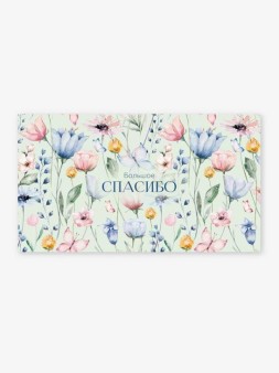 Набор сборных конвертов для денег 5 шт. «Большое спасибо», 16.5*8 см