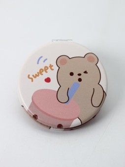 Зеркало "Sweet cocktail round", yellow