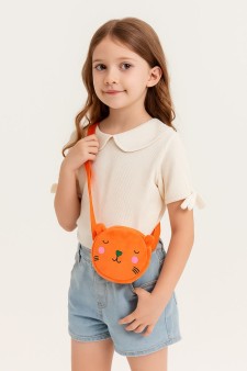 Сумочка плюшевая "Tiger", orange (15*13 см)