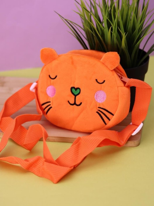 Сумочка плюшевая &quot;Tiger&quot;, orange (15*13 см) 