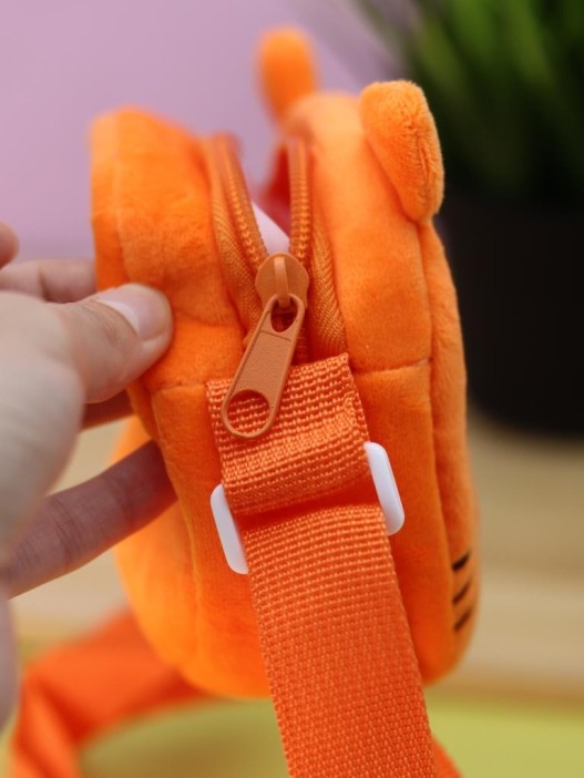 Сумочка плюшевая &quot;Tiger&quot;, orange (15*13 см) 