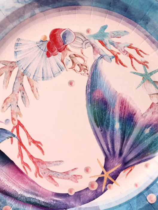 Набор бумажных тарелок 6 шт. &quot;Русалка&quot; (180 мм) 