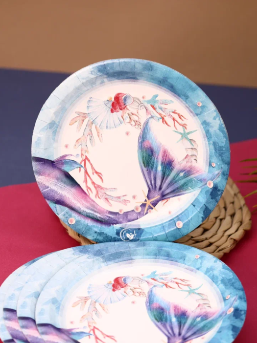 Набор бумажных тарелок 6 шт. &quot;Русалка&quot; (180 мм) 