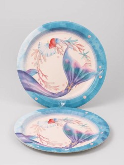 Набор бумажных тарелок 6 шт. "Русалка" (180 мм)