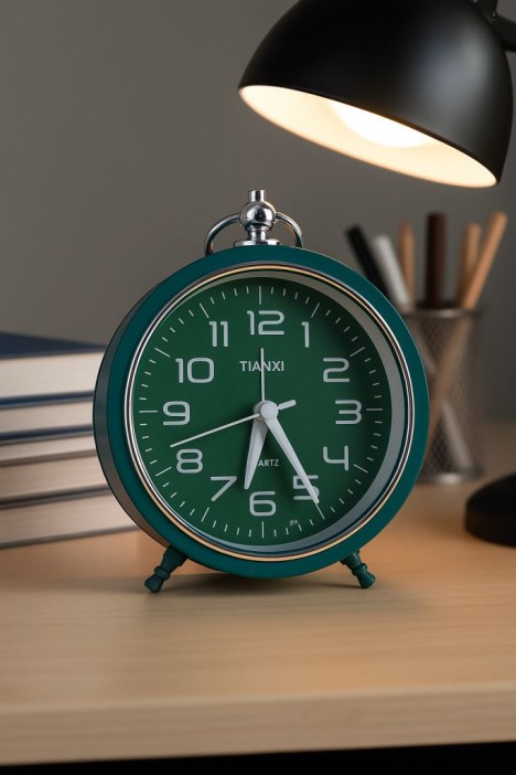 Часы-будильник «Loft», green (15,5х15,5 см) 