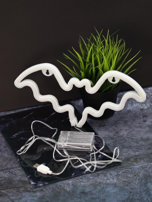 Неоновый подвесной ночник «Bat», USB, розовое свечение (30*15 см) 