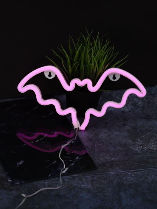 Неоновый подвесной ночник «Bat», USB, розовое свечение (30*15 см) 