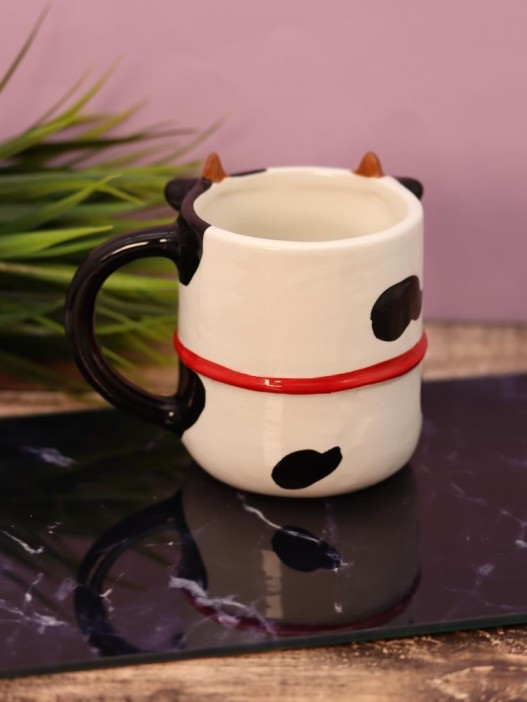 Кружка керамическая iLikeGift «Round cow», black 