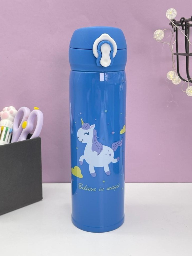 Термос «Lovely unicorn», blue mix (500 ml)