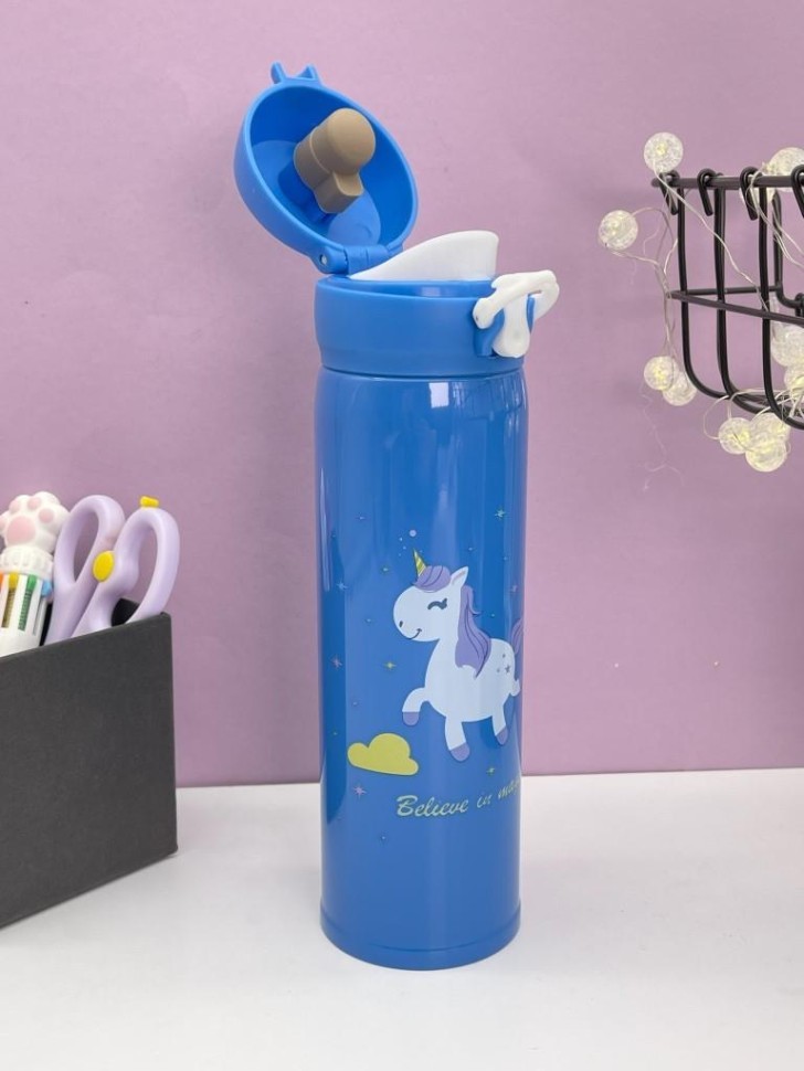 Термос «Lovely unicorn», blue mix (500 ml)