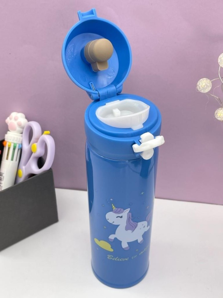 Термос «Lovely unicorn», blue mix (500 ml)