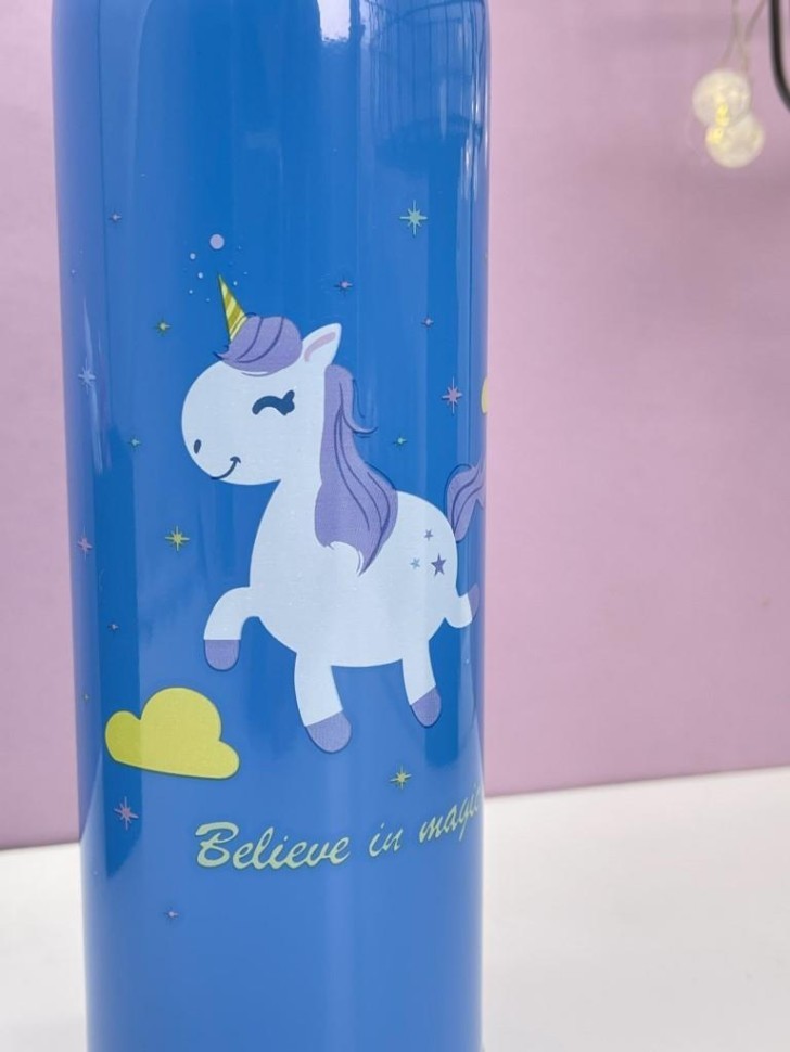 Термос «Lovely unicorn», blue mix (500 ml)