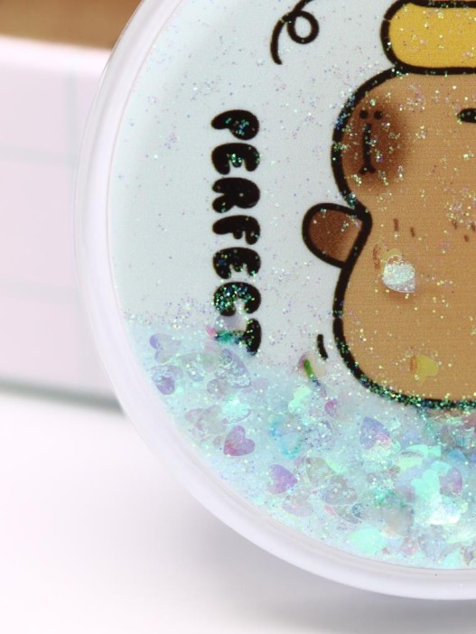 Зеркало шейкер раскладное &quot;Capybara&quot;, голубое, 7*7 см 