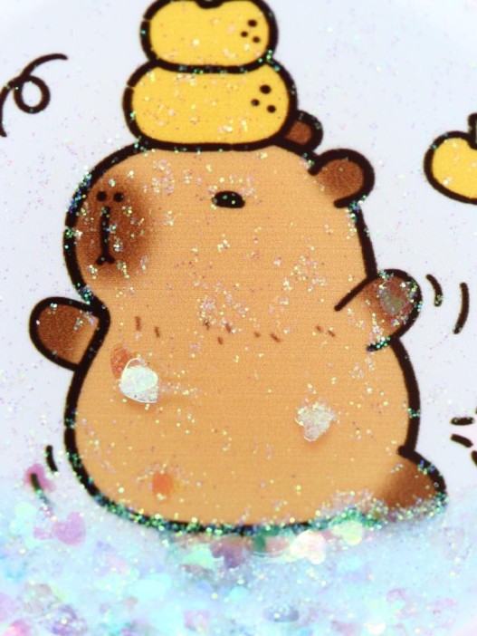 Зеркало шейкер раскладное &quot;Capybara&quot;, голубое, 7*7 см 