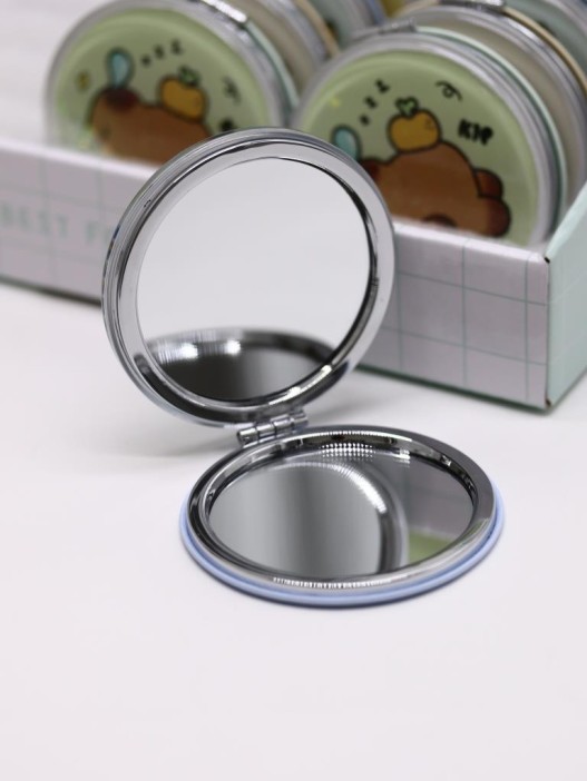 Зеркало шейкер раскладное &quot;Capybara&quot;, голубое, 7*7 см 