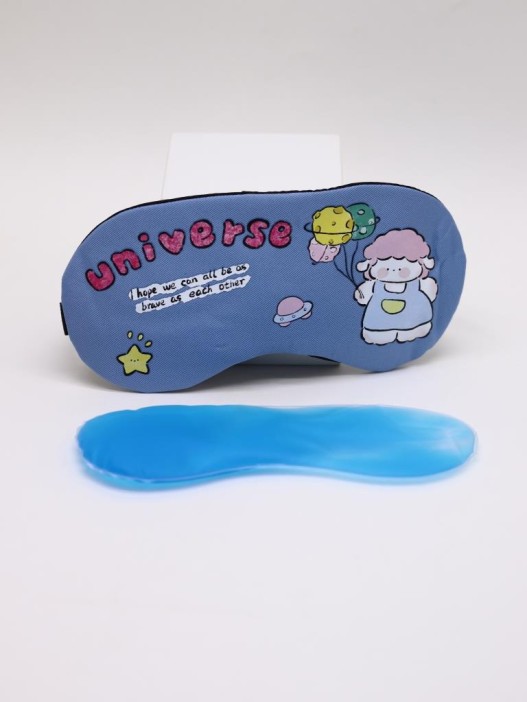 Маска для сна гелевая &quot;Happy travel&quot;, blue 