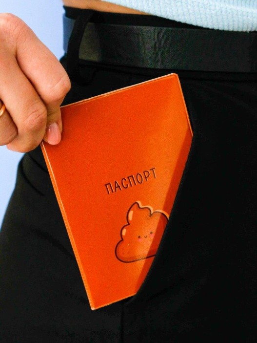 ОБЛОЖКА ДЛЯ ПАСПОРТА «Cute poop», плотность 600 мкм 