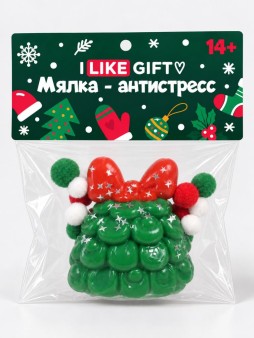 Мялка - антистресс iLikeGift "Новогодняя ёлка", зелёная