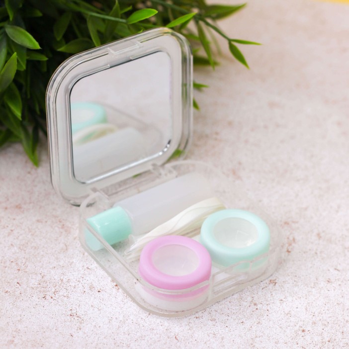 Контейнер для линз "Symbol Crowns", black 