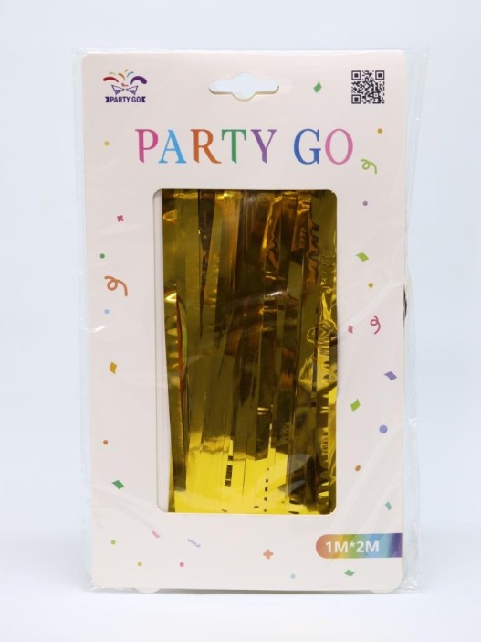 Праздничный занавес, дождик для фотозоны &quot;Rain&quot;, golden (100*200 см) 