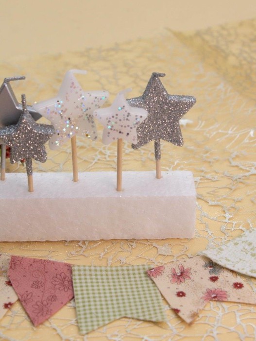 Набор свечей 5 шт. &quot;Silver star&quot; (6,5-7,5 см) 