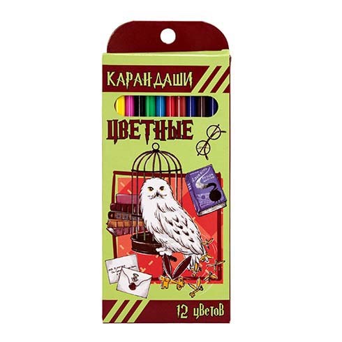 Карандаши цветные пластиковые &quot;Школа Магии&quot;, 12 цв., трехгранные 