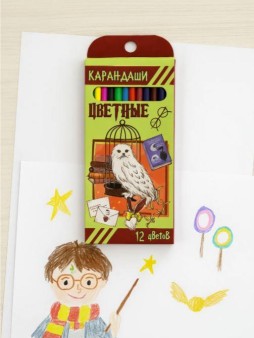 Карандаши цветные пластиковые "Школа Магии", 12 цв., трехгранные