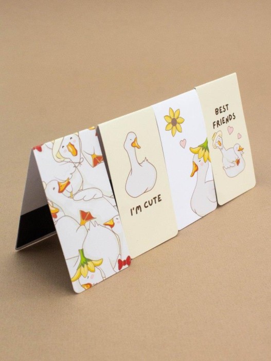 Набор магнитных закладок «Goose vibe», 4 шт., 35х70 мм 