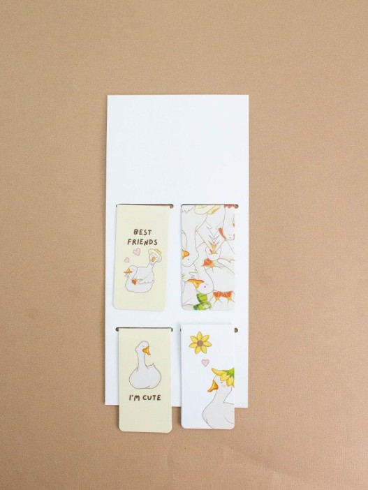 Набор магнитных закладок «Goose vibe», 4 шт., 35х70 мм 