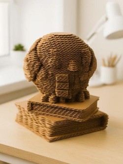 Конструктор объемный из картона "Букля", 66 деталей