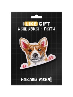 Термонашивка для одежды iLikeGift "Взгляд корги" 7,3*8,3 см