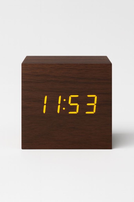 Часы-будильник электронные «Nature Digit», dark, USB (6,3 x 6,3 x 6,3 см) 