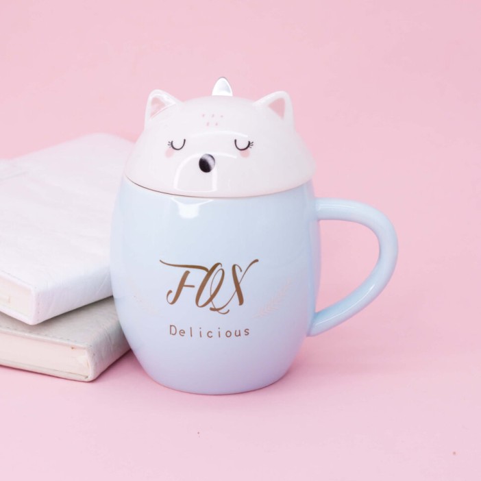 Кружка "Fox", light blue (450ml) 