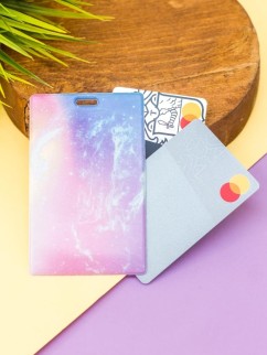 Держатель для карт &quot;Pink constellation&quot; (6,5 х 10,4 см)