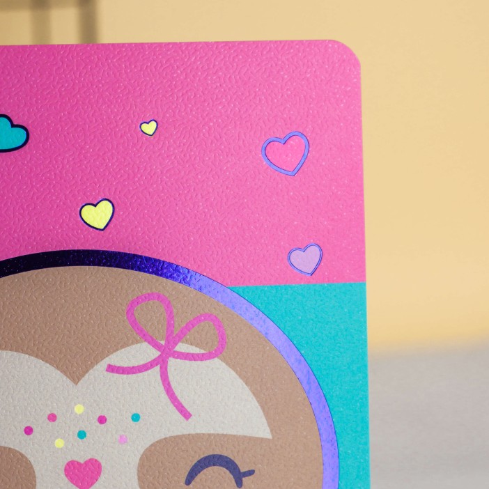 Тетрадь (A5) "Rainbow sloth heart" (13.5*20.5) 